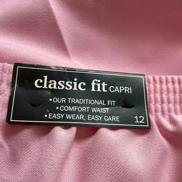 NWT Alfred Dunner PINK Womens Textured Capri  Size 12 - Picture 4 of 13